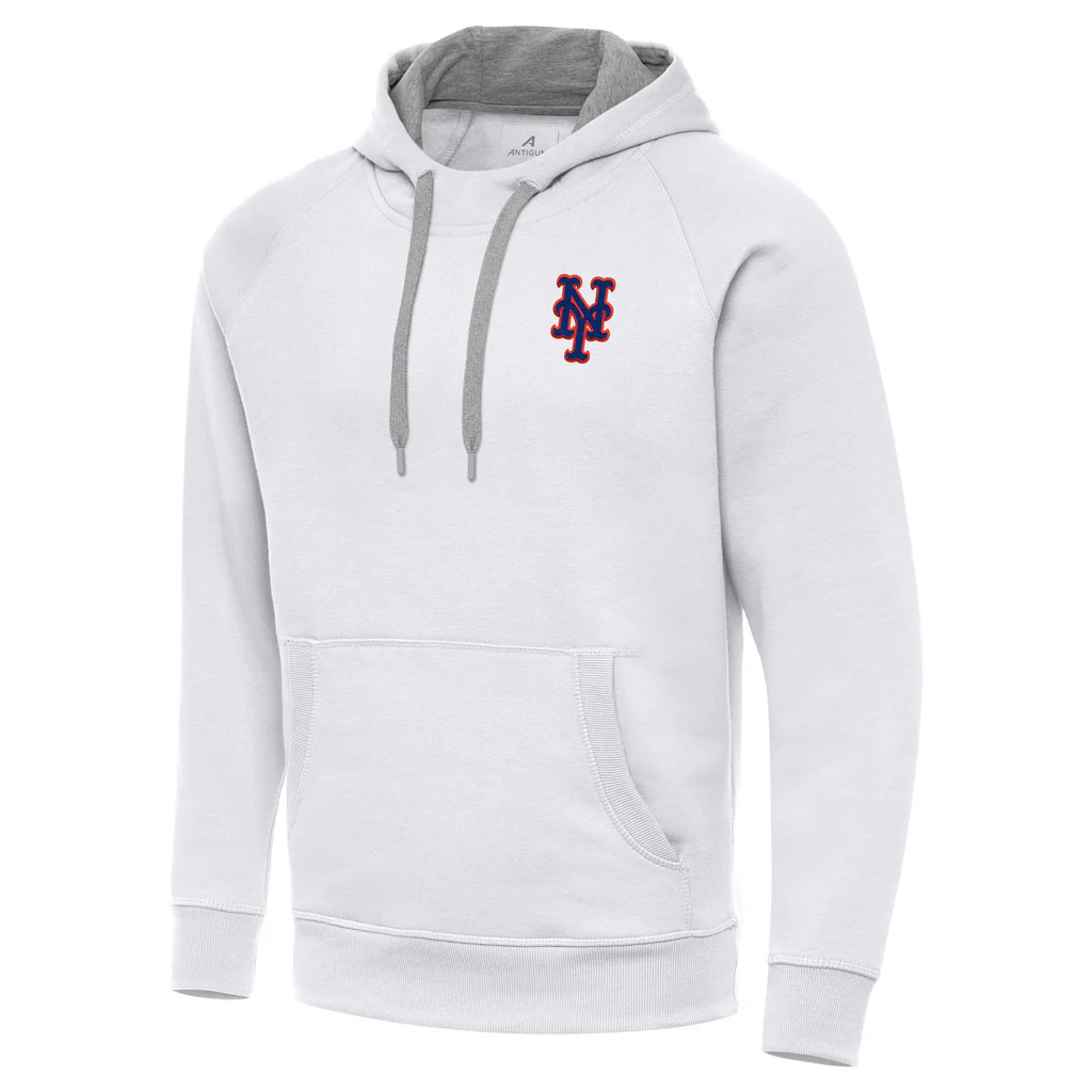 MLB New York Mets Antigua Victory Pullover Hoodie - White