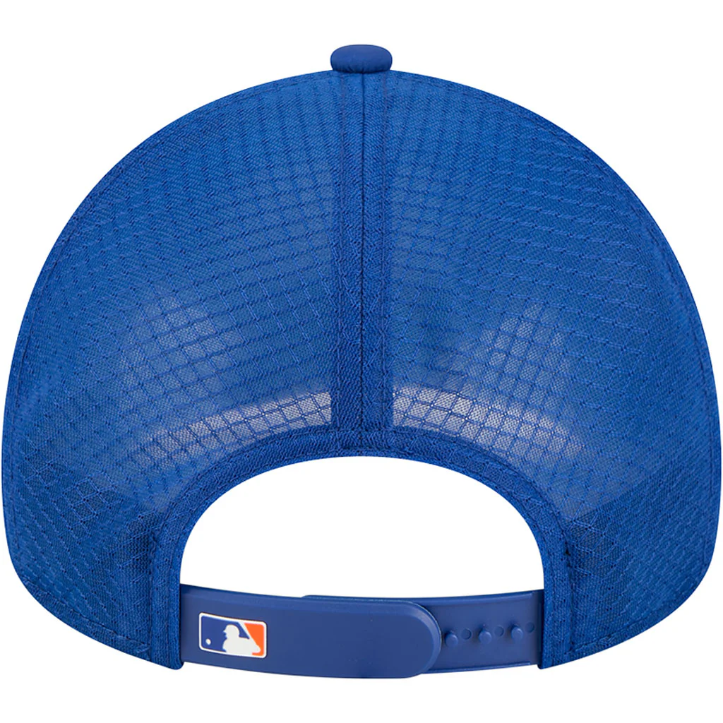 MLB New York Mets New Era Batting Practice Apex 9FORTY Snapback Hat - Blue - Image 6