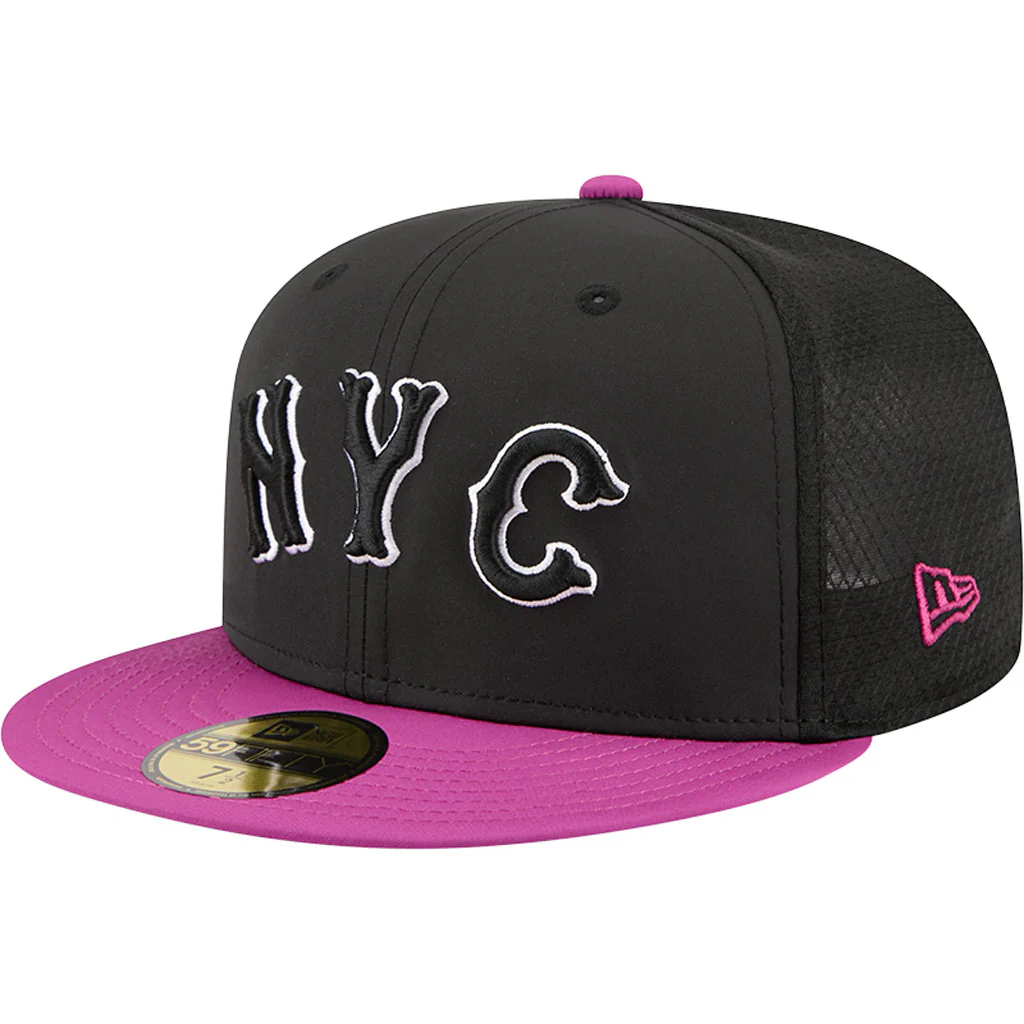 MLB New York Mets New Era City Connect Batting Practice 59FIFTY Fitted Hat - Black
