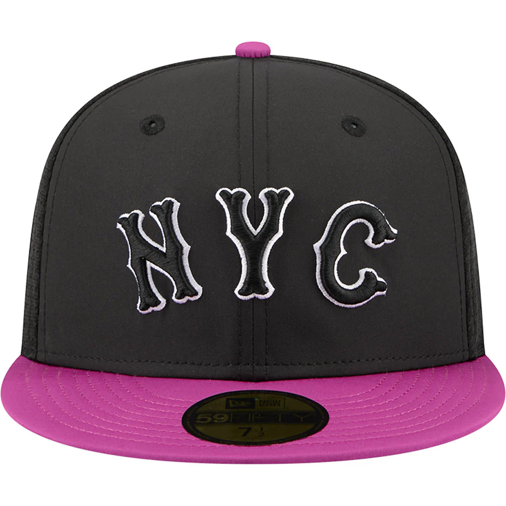 MLB New York Mets New Era City Connect Batting Practice 59FIFTY Fitted Hat - Black - Image 3
