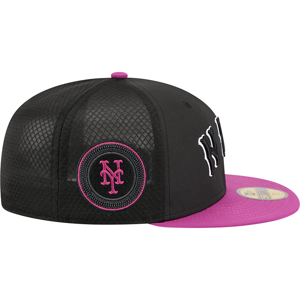 MLB New York Mets New Era City Connect Batting Practice 59FIFTY Fitted Hat - Black - Image 5