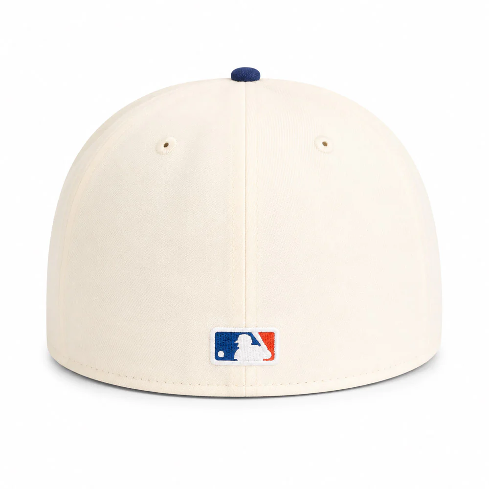 MLB New York Mets New Era Two-Tone Summer Flower 59FIFTY Fitted Hat - Cream - Image 3