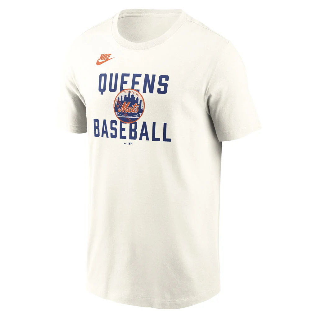 MLB New York Mets Nike Coop 70's Cotton T-Shirt - Cream - Image 2