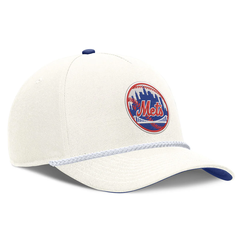 MLB New York Mets Nike Rope Cooperstown Adjustable Hat - Cream - Image 2