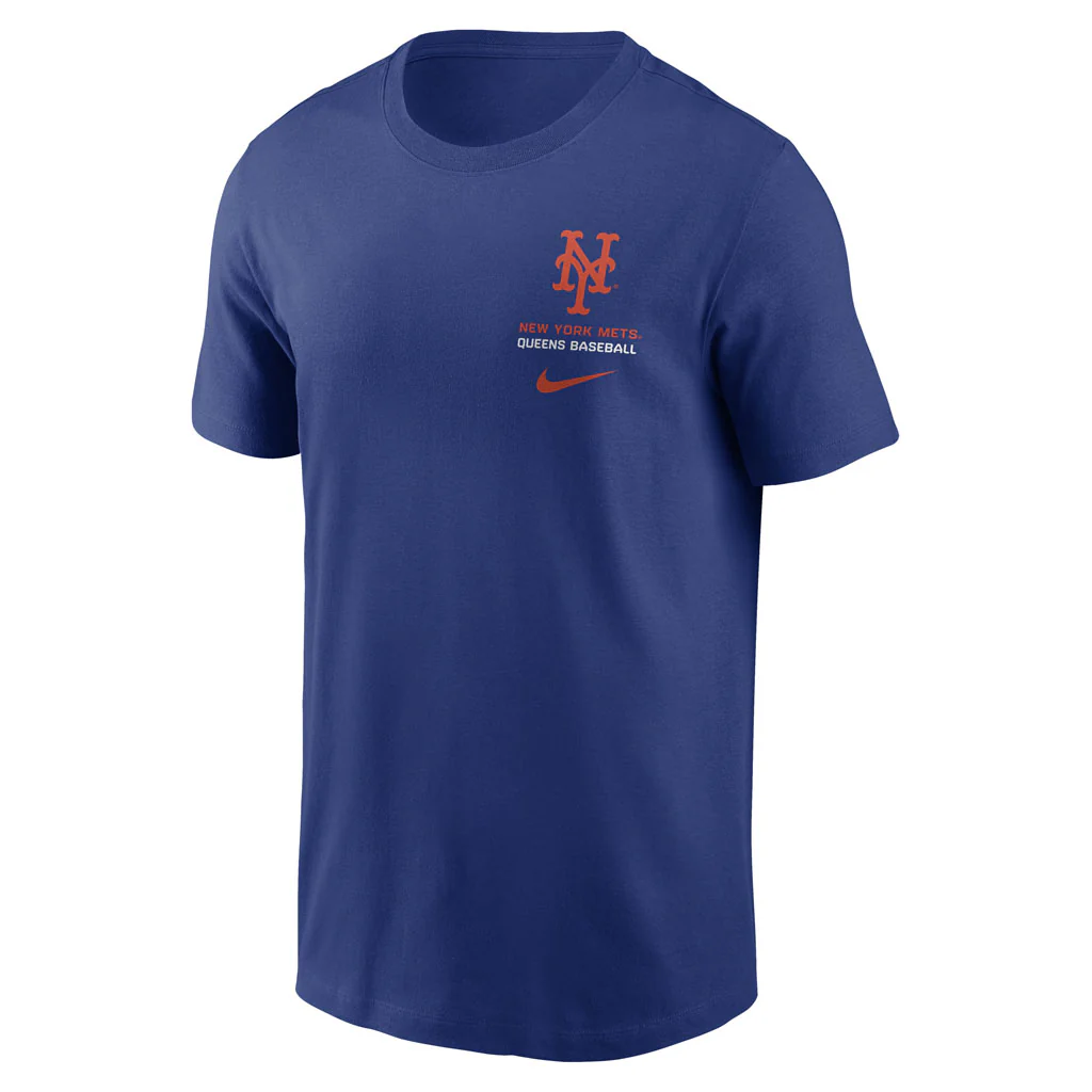 MLB New York Mets Nike Two-Hit Cotton T-shirt - Blue - Image 2