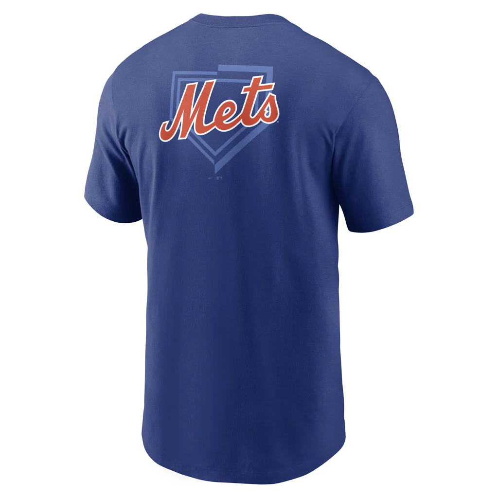 MLB New York Mets Nike Two-Hit Cotton T-shirt - Blue - Image 3