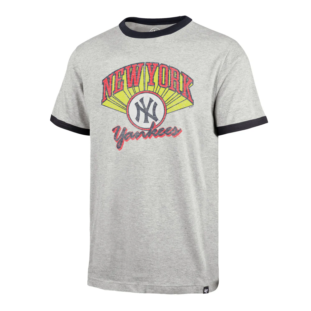 MLB New York Yankees '47 Wax Pack Dalton T-Shirt - Gray - Image 2