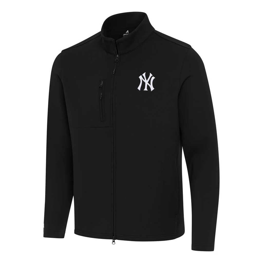 MLB New York Yankees Antigua Objection DBP Full Zip Jacket - Black