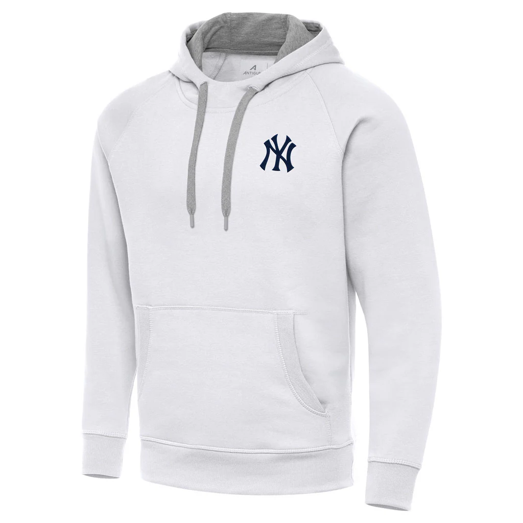 MLB New York Yankees Antigua Victory Pullover Hoodie - White