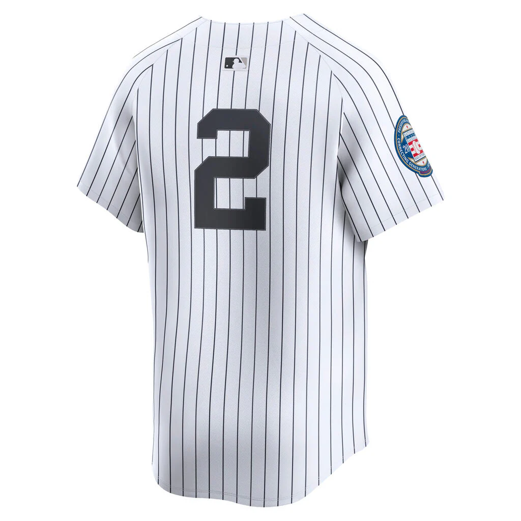 MLB New York Yankees Derek Jeter Nike Coop Limited Jersey - White - Image 3