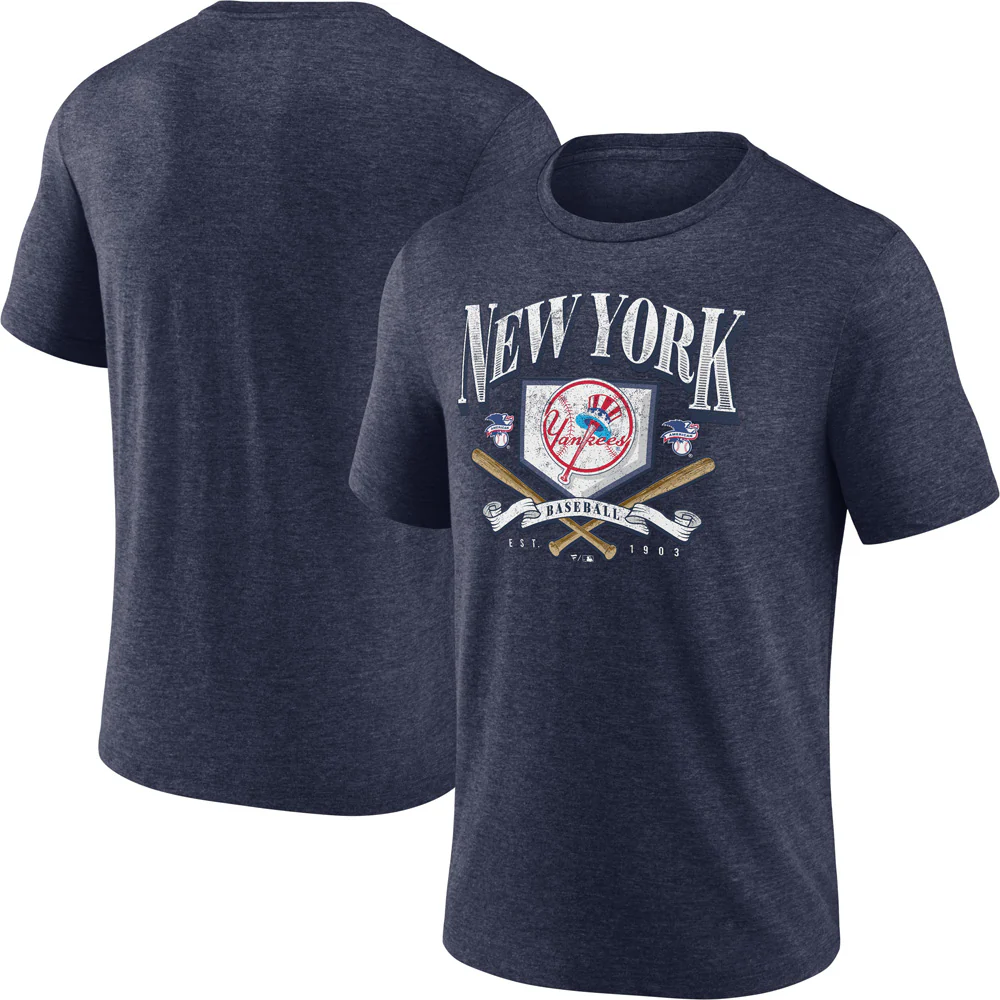 MLB New York Yankees Fanatics Home Team Tri-Blend T-Shirt - Navy