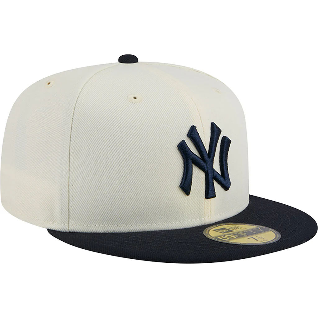MLB New York Yankees New Era Two-Tone Chrome OTC 59FIFTY Fitted Hat - Chrome - Image 2