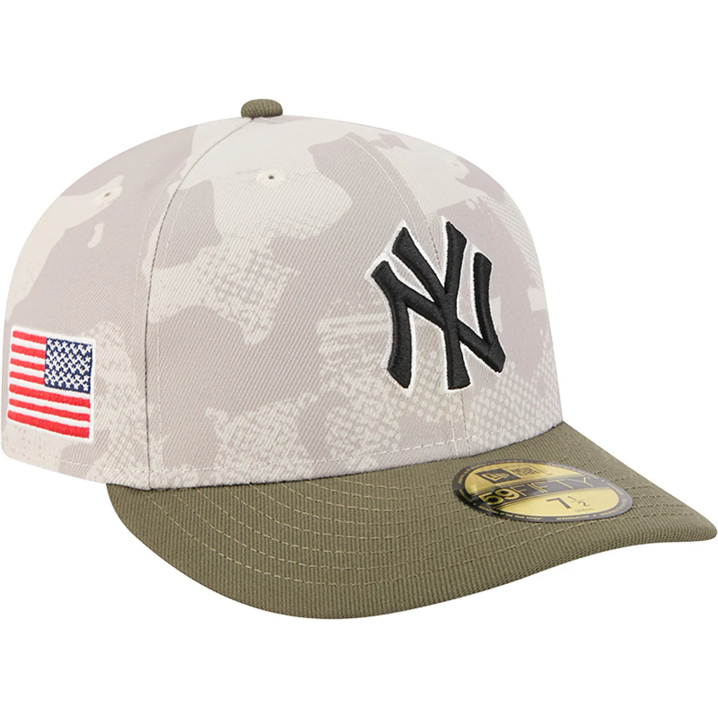 MLB New York Yankees New Era 2025 Armed Forces Day 59FIFTY Fitted Hat - Stone