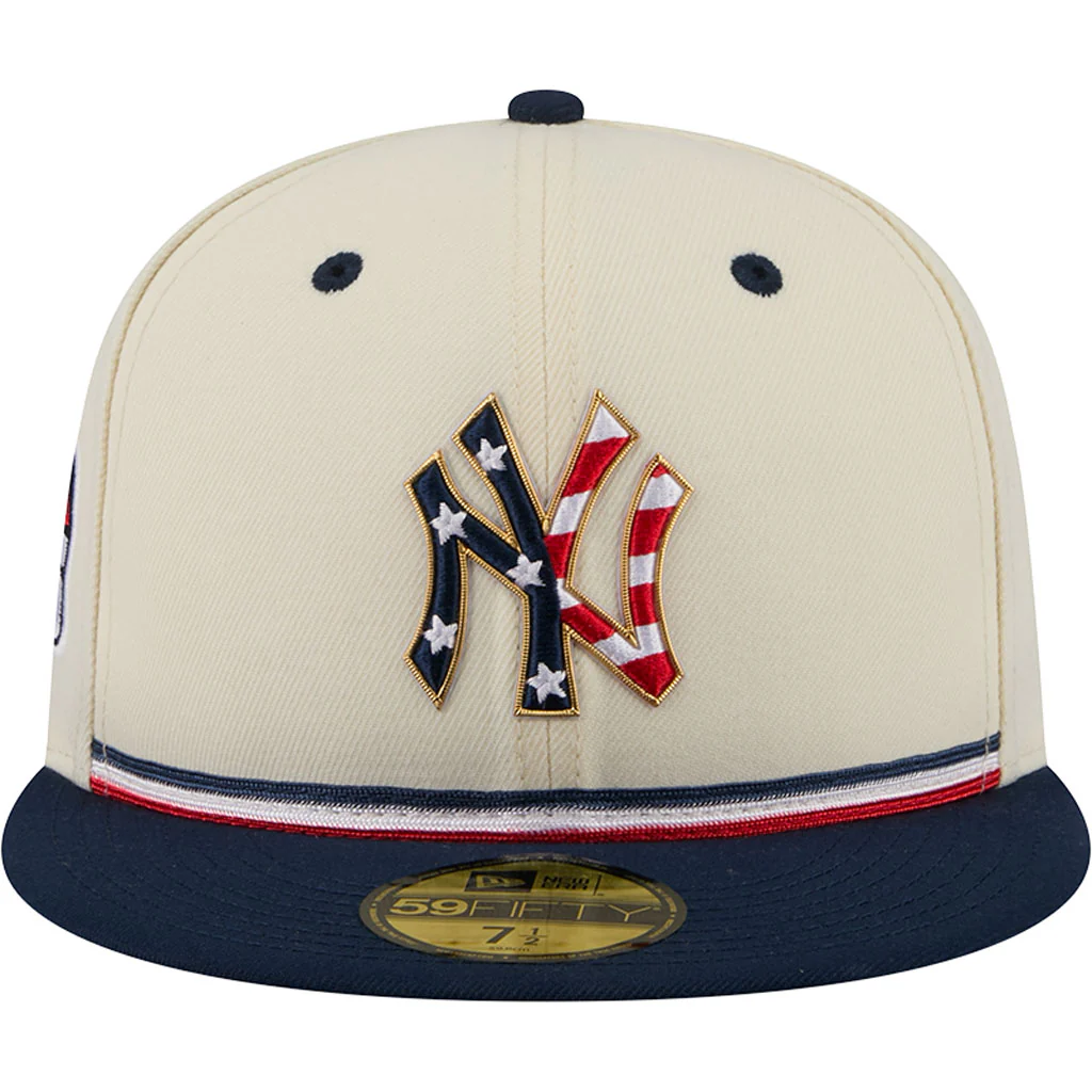 MLB New York Yankees New Era 2026 4th of July 59FIFTY Fitted Hat - Cream - Image 3