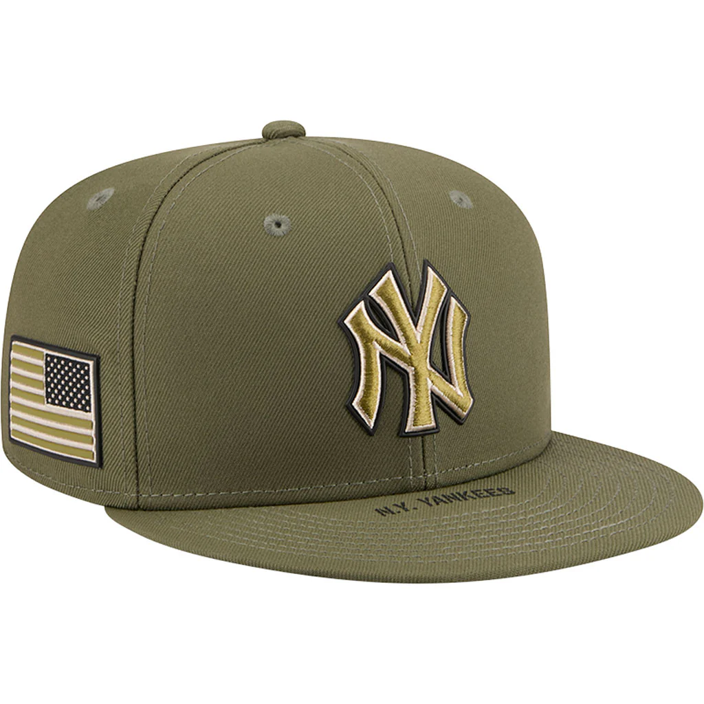 MLB New York Yankees New Era 2026 Armed Forces Day 9FIFTY Snapback Hat - Green - Image 2
