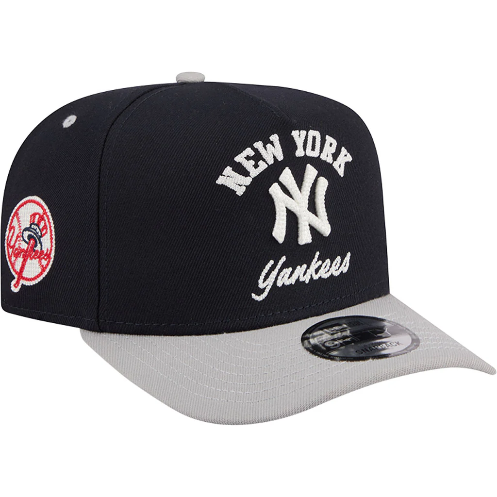 MLB New York Yankees New Era Arched 9FIFTY A-Frame Snapback Hat - Navy - Image 2
