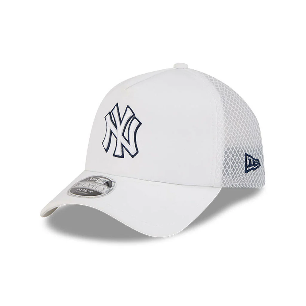MLB New York Yankees New Era Batting Practice Apex 9FORTY Snapback Hat - White