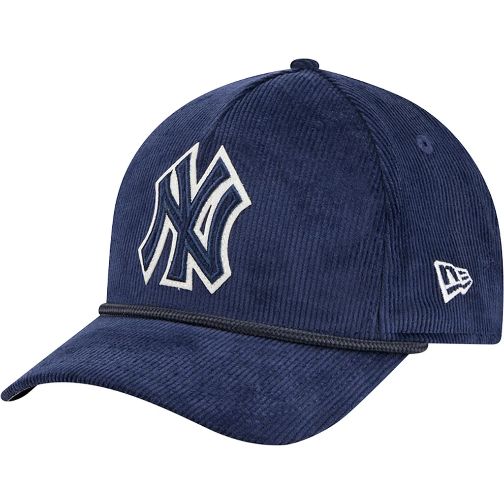 MLB New York Yankees New Era Corduroy 9FORTY A-Frame M-Crown Snapback Hat - Navy