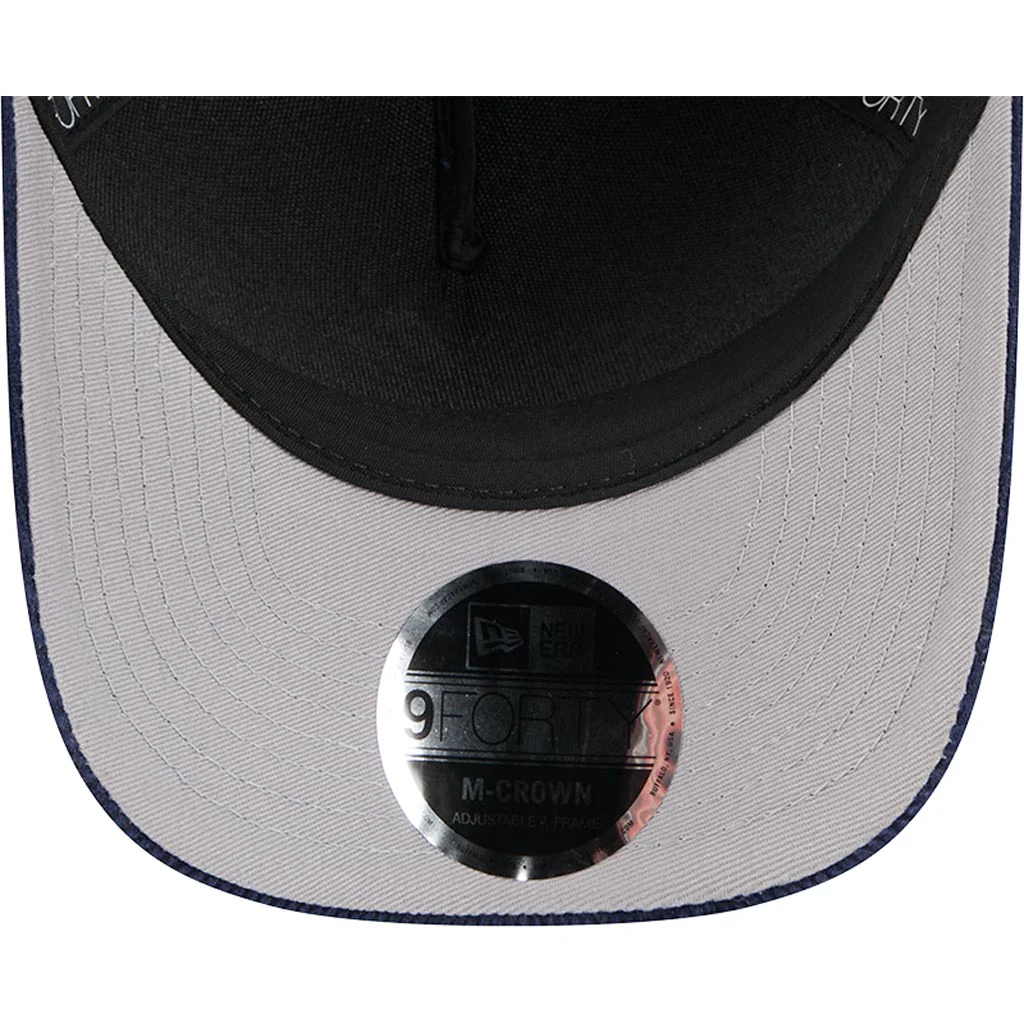 MLB New York Yankees New Era Corduroy 9FORTY A-Frame M-Crown Snapback Hat - Navy - Image 5