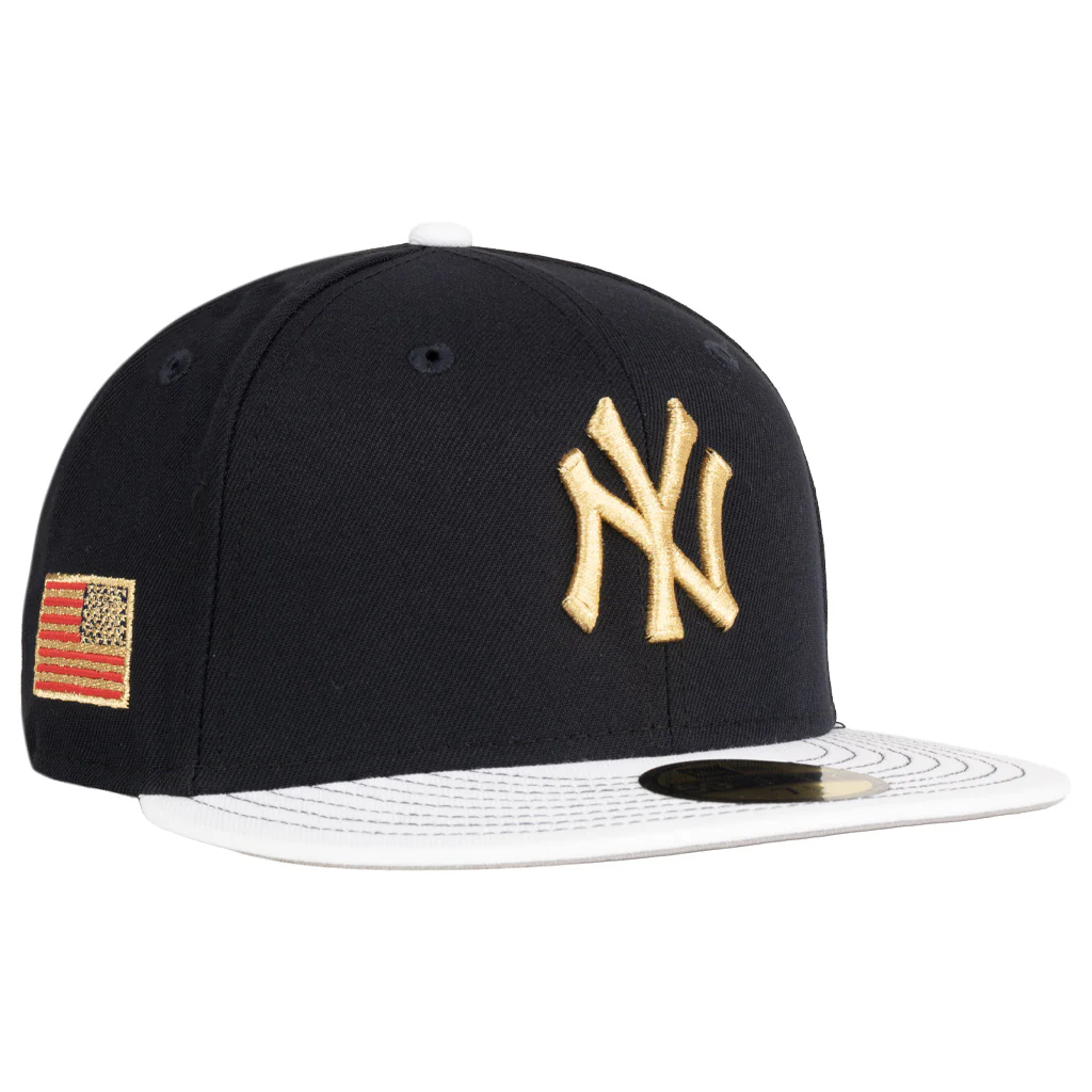 MLB New York Yankees New Era Gold Medal 59FIFTY Fitted Hat - Navy