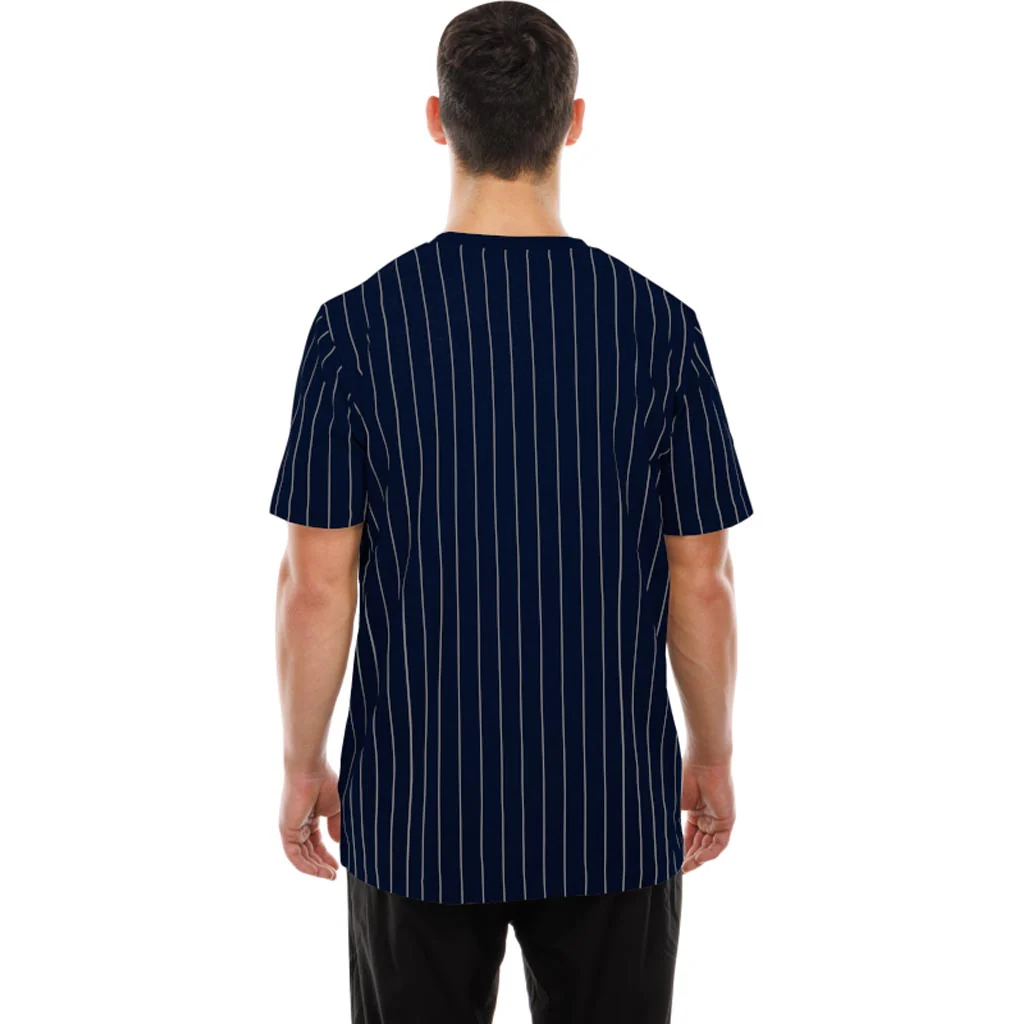 MLB New York Yankees New Era Pinstripe T-Shirt - Navy - Image 2