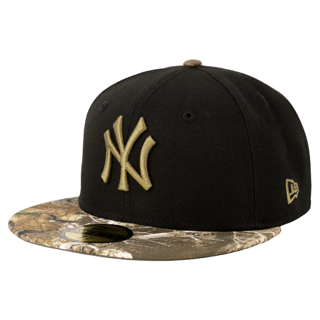 MLB New York Yankees New Era Two-Tone Real Tree Shadow 59FIFTY Fitted Hat - Black