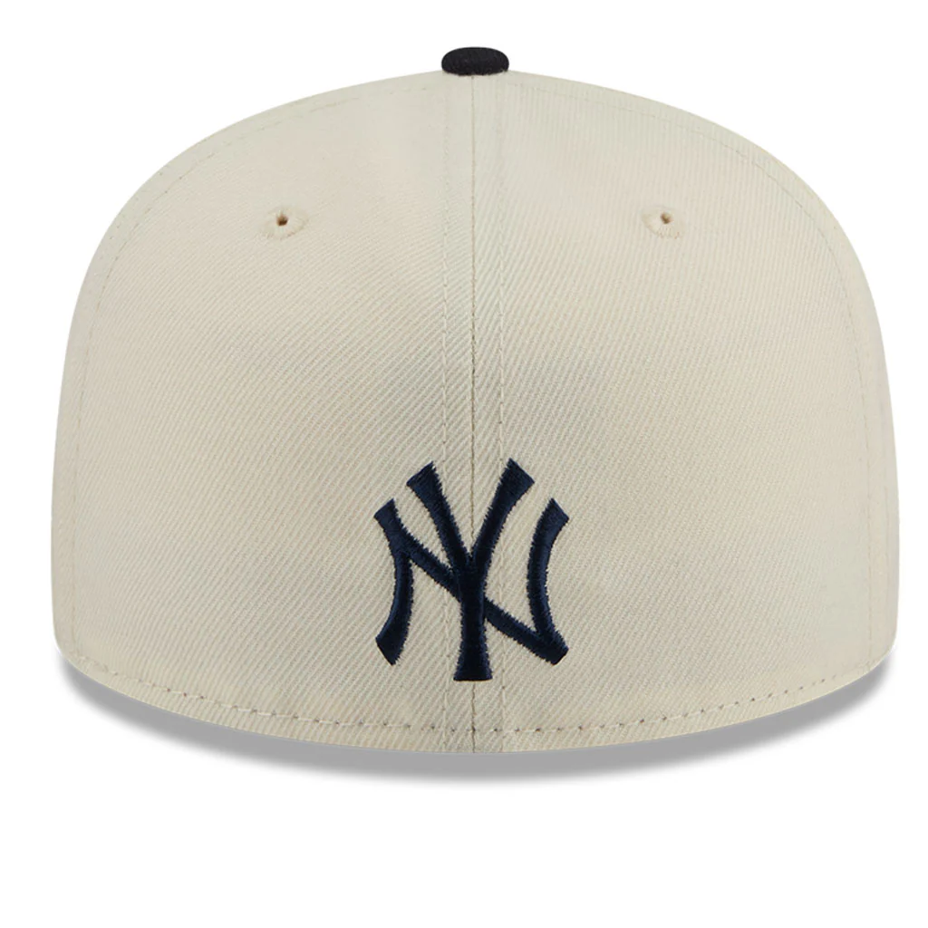 MLB New York Yankees New Era Two-Tone Stitch 59FIFTY Fitted Hat - Cream - Image 6