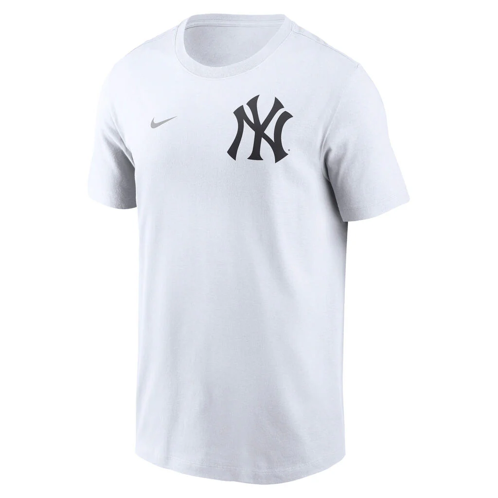 MLB New York Yankees Nike 2-Hit Cotton T-Shirt - White - Image 2