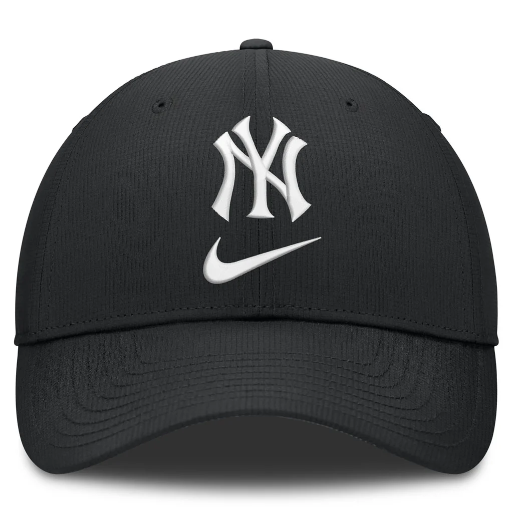 MLB New York Yankees Nike Black & White Ripstop Structured Adjustable Hat - Black - Image 2