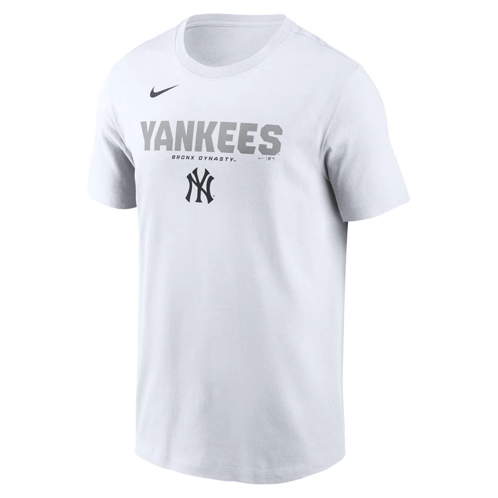 MLB New York Yankees Nike Bold Team Name T-Shirt - White - Image 2