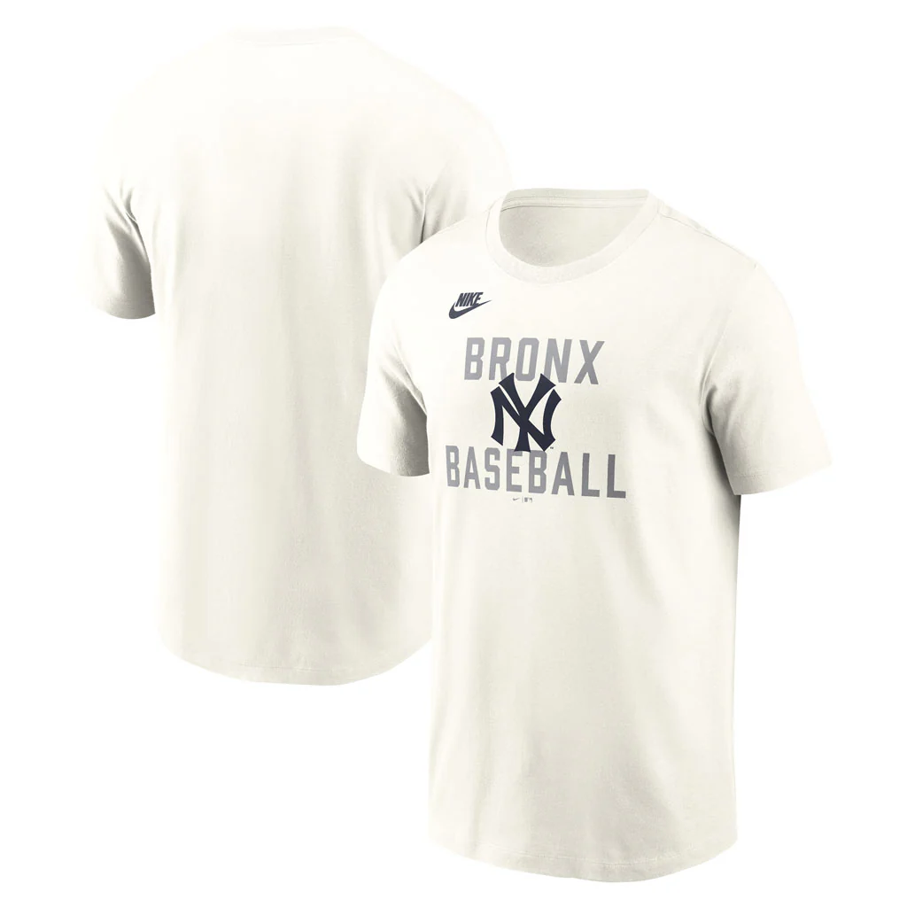 MLB New York Yankees Nike Coop 70's Cotton T-Shirt - Cream