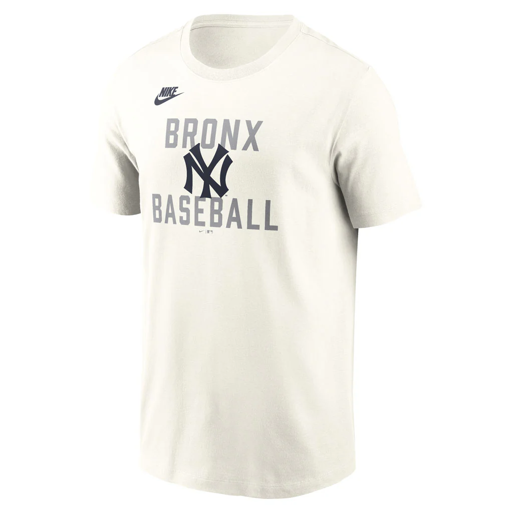 MLB New York Yankees Nike Coop 70's Cotton T-Shirt - Cream - Image 2