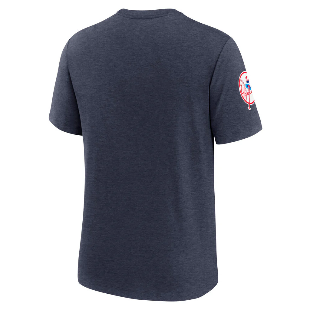 MLB New York Yankees Nike Cooperstown Eras Tri-Blend T-Shirt - Navy - Image 3