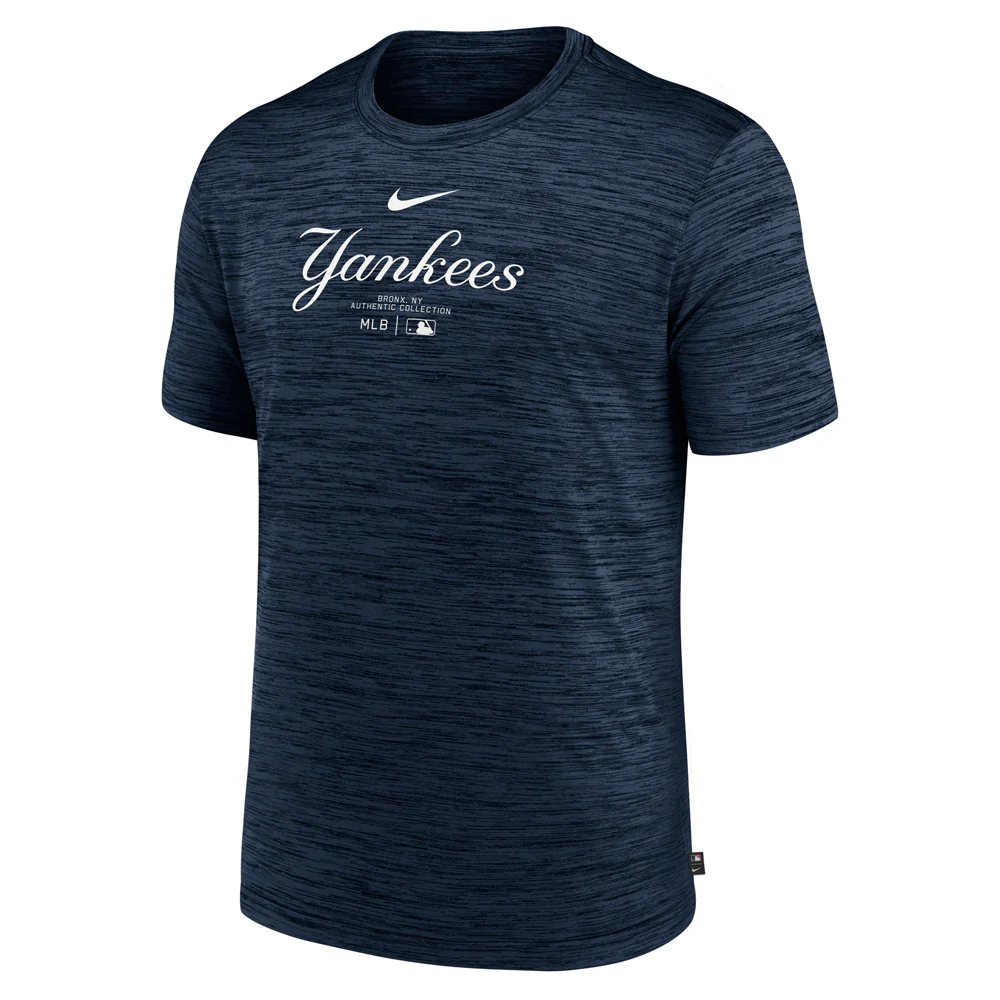 MLB New York Yankees Nike Practice Velocity T-Shirt - Navy - Image 2