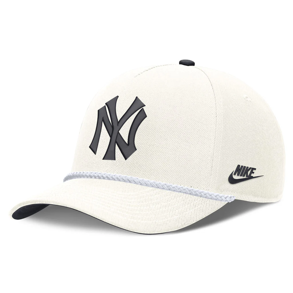 MLB New York Yankees Nike Rope Cooperstown Adjustable Hat - Cream