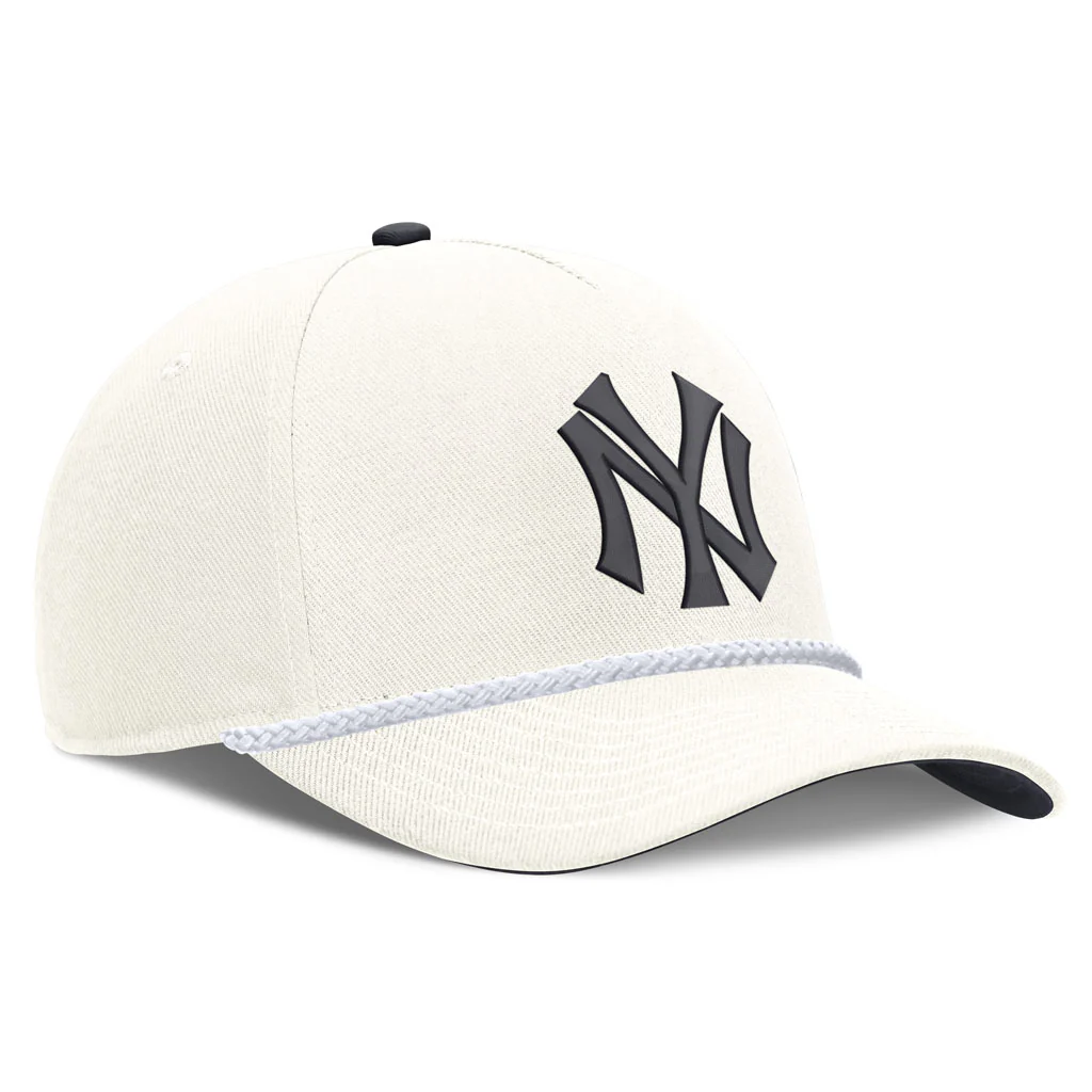 MLB New York Yankees Nike Rope Cooperstown Adjustable Hat - Cream - Image 2