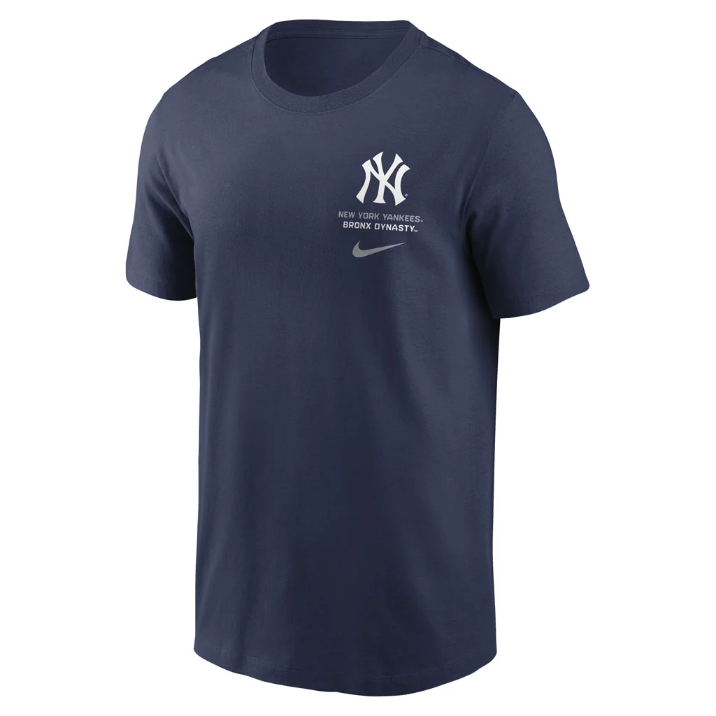 MLB New York Yankees Nike Two-Hit Cotton T-shirt - Navy - Image 2