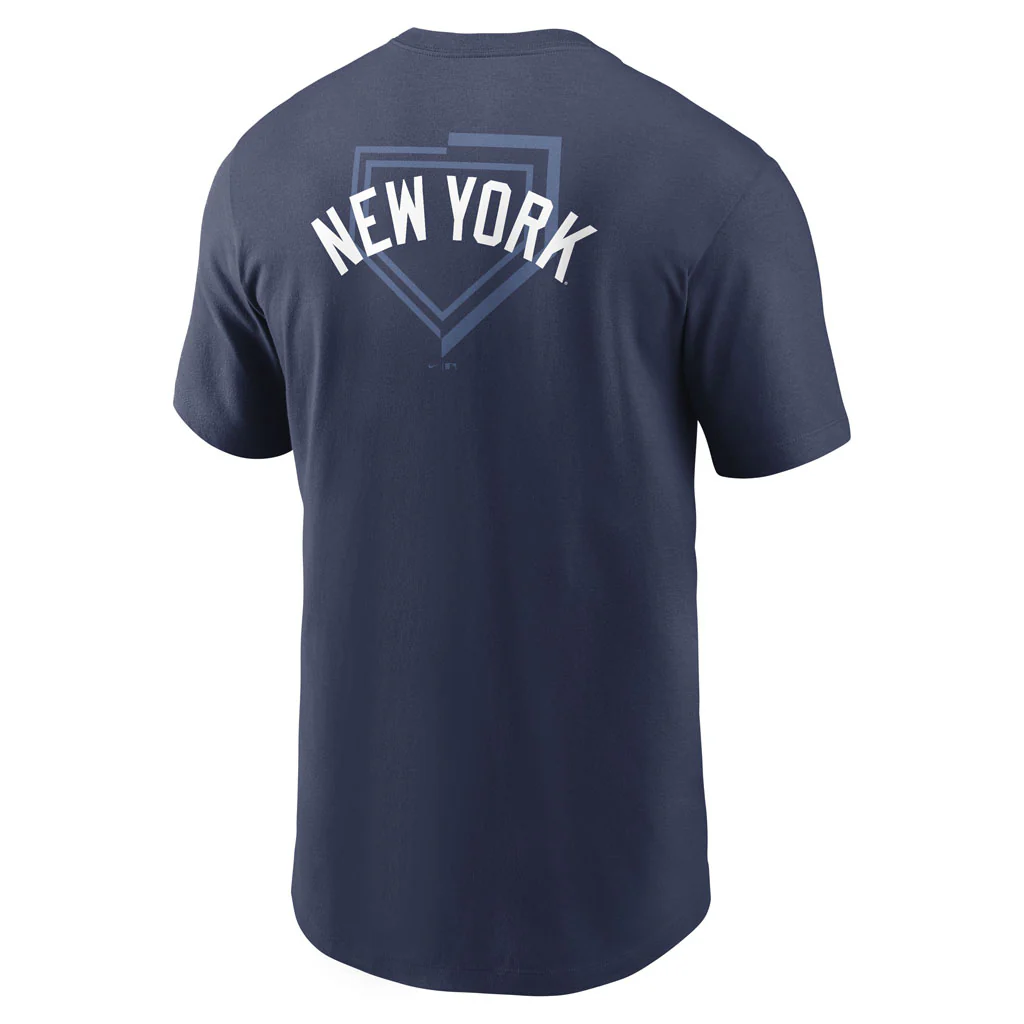 MLB New York Yankees Nike Two-Hit Cotton T-shirt - Navy - Image 3