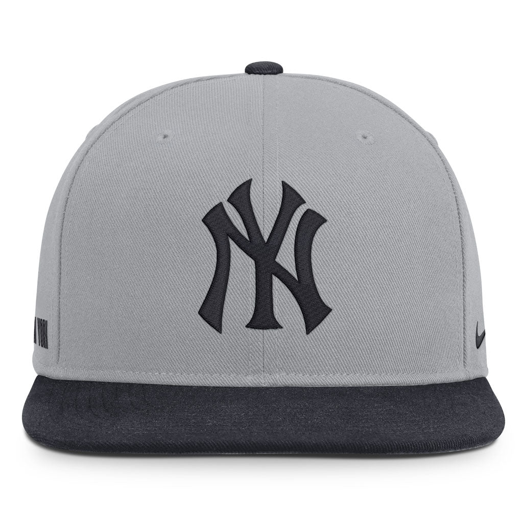 MLB New York Yankees Nike Two-Tone Primetime Pro Snapback Hat - Graphite - Image 3