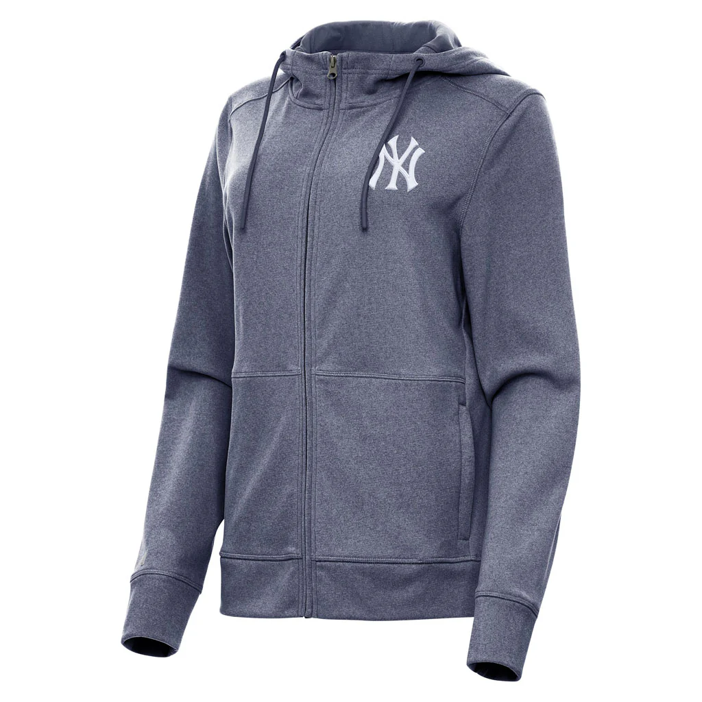 MLB New York Yankees Women's Antigua Seeker Full Zip Hoodie - Navy