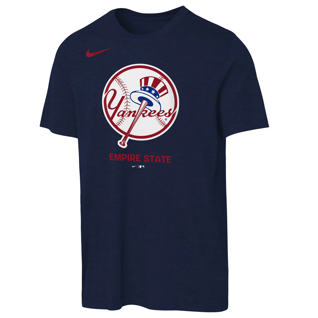MLB New York Yankees Youth Nike Authentic Collection Triblend T-Shirt - Navy - Image 2