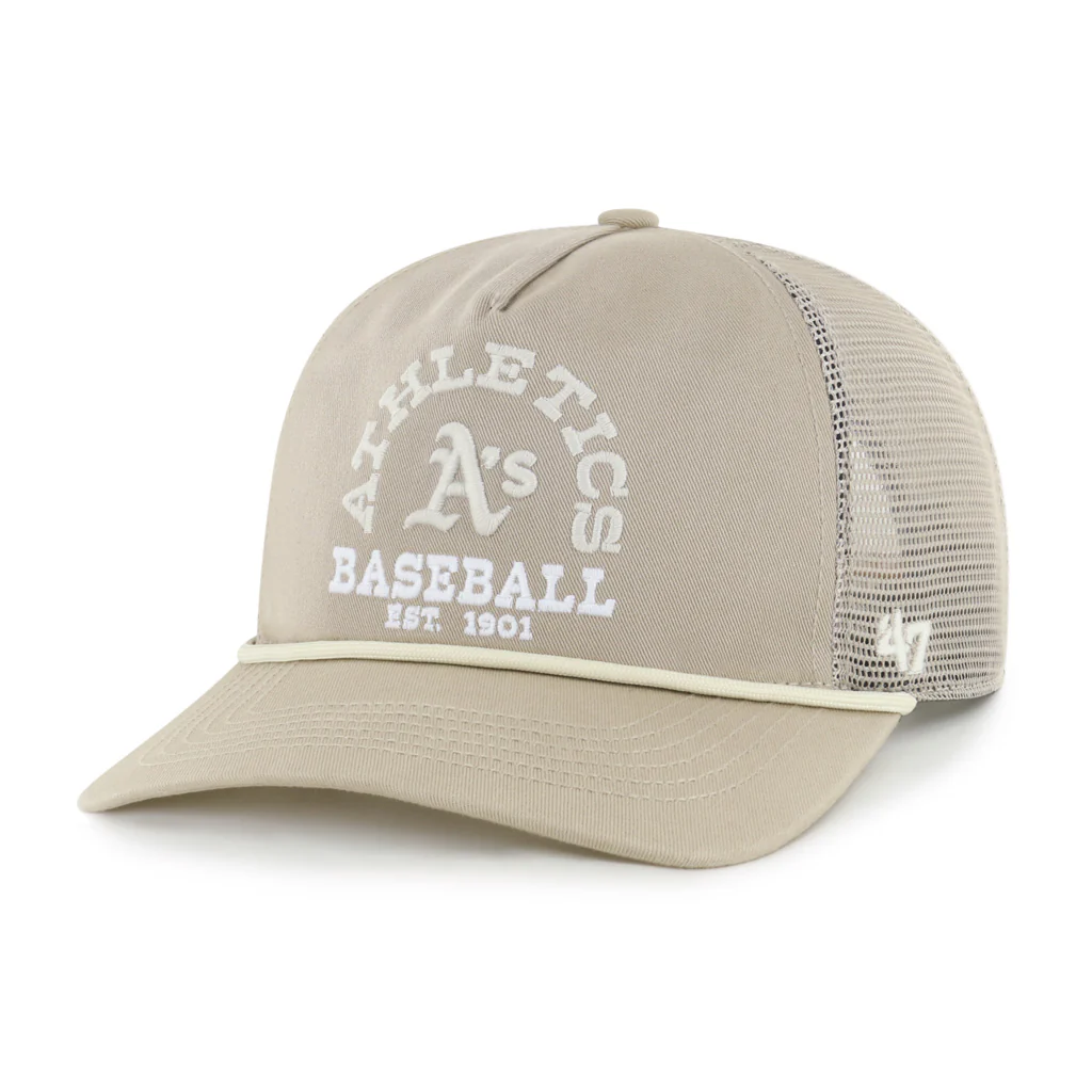 MLB Oakland Athletics '47 Ranchero Hitch Snapback Trucker Hat - Khaki