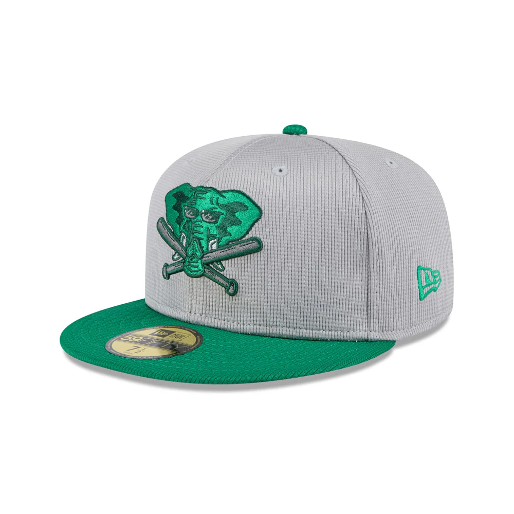 MLB Oakland Athletics New Era 2025 Graphite Batting Practice 59FIFTY Fitted Hat - Graphite