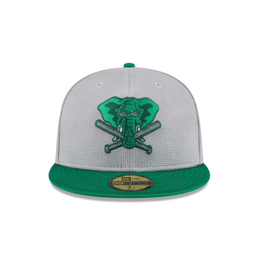 MLB Oakland Athletics New Era 2025 Graphite Batting Practice 59FIFTY Fitted Hat - Graphite - Image 3