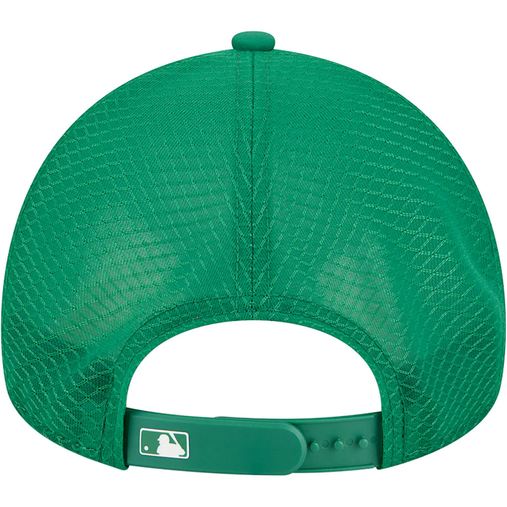 MLB Oakland Athletics New Era Batting Practice Apex 9FORTY Snapback Hat - Green - Image 6