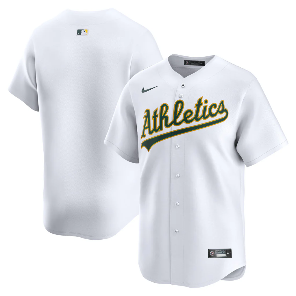 MLB Oakland Athletics Nike Home Limited Jersey - White - Image 2