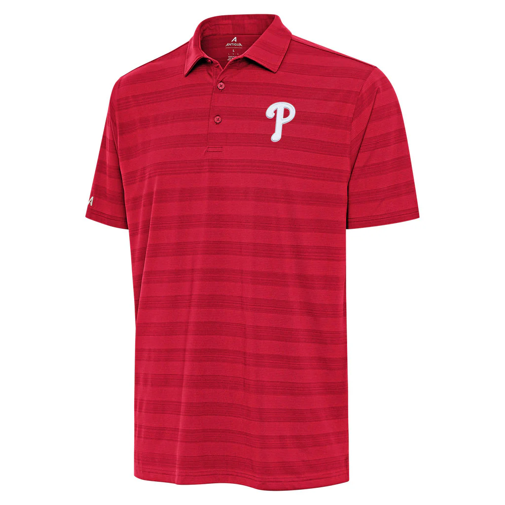 MLB Philadelphia Phillies Antigua Tunnel Polo - Red