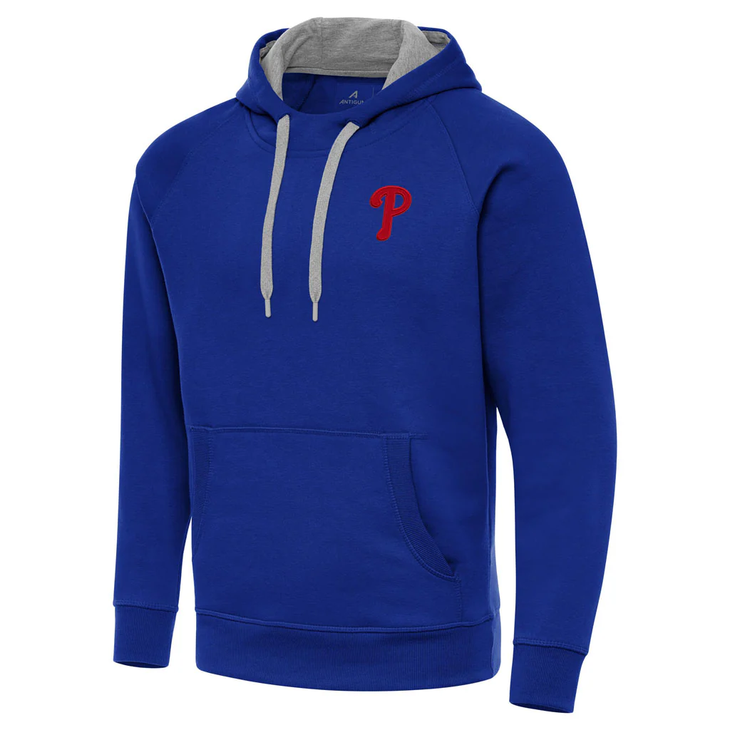 MLB Philadelphia Phillies Antigua Victory Pullover Hoodie - Blue