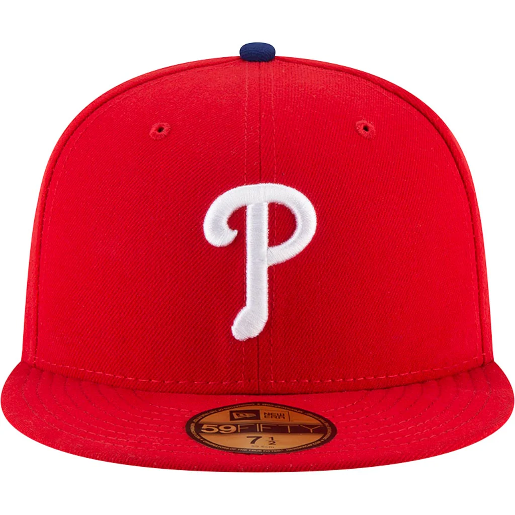 MLB Philadelphia Phillies New Era Authentic Collection Home On-Field 59FIFTY Fitted Hat - Red - Image 3