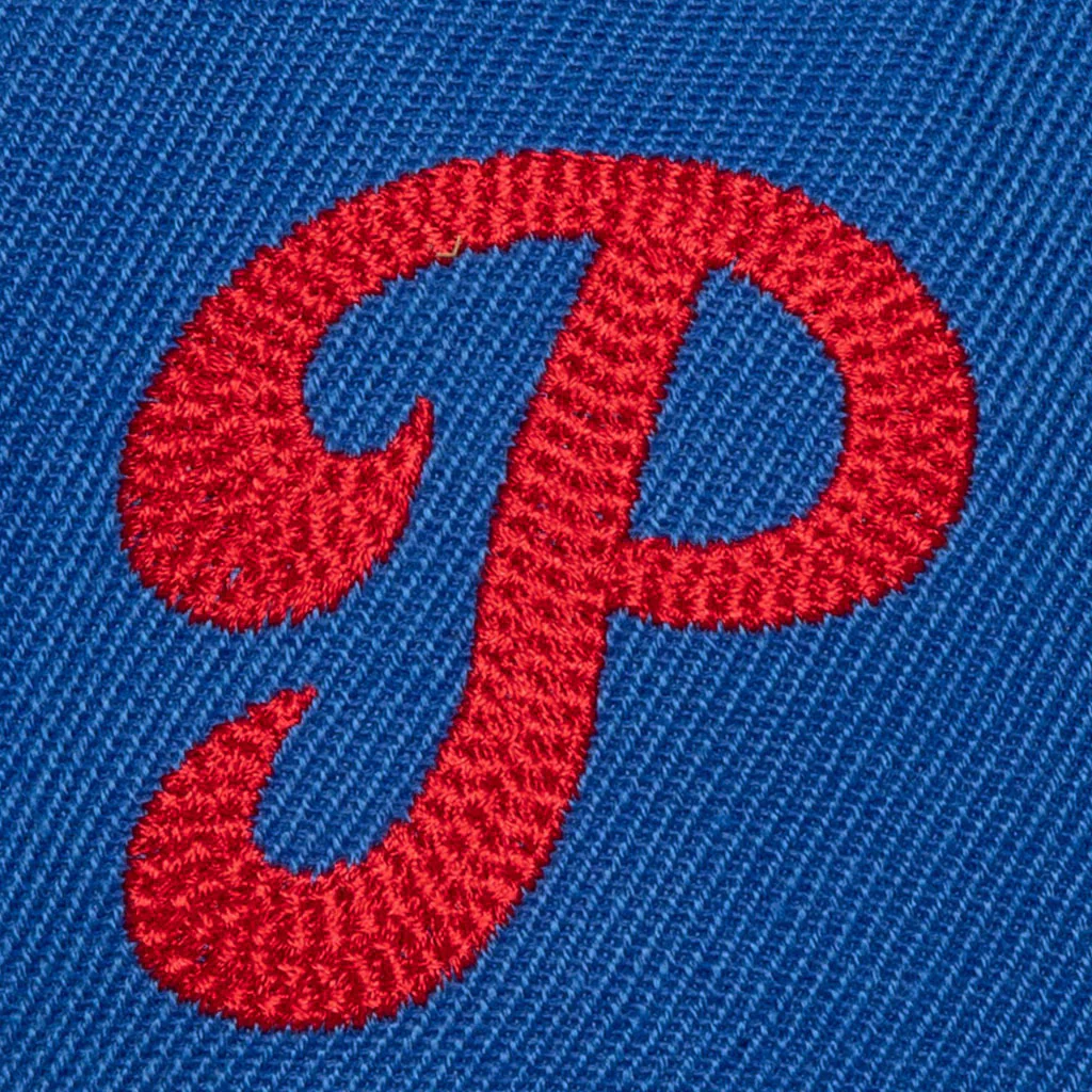 MLB Philadelphia Phillies Mitchell & Ness Chain Gang Snapback Hat - Blue - Image 3